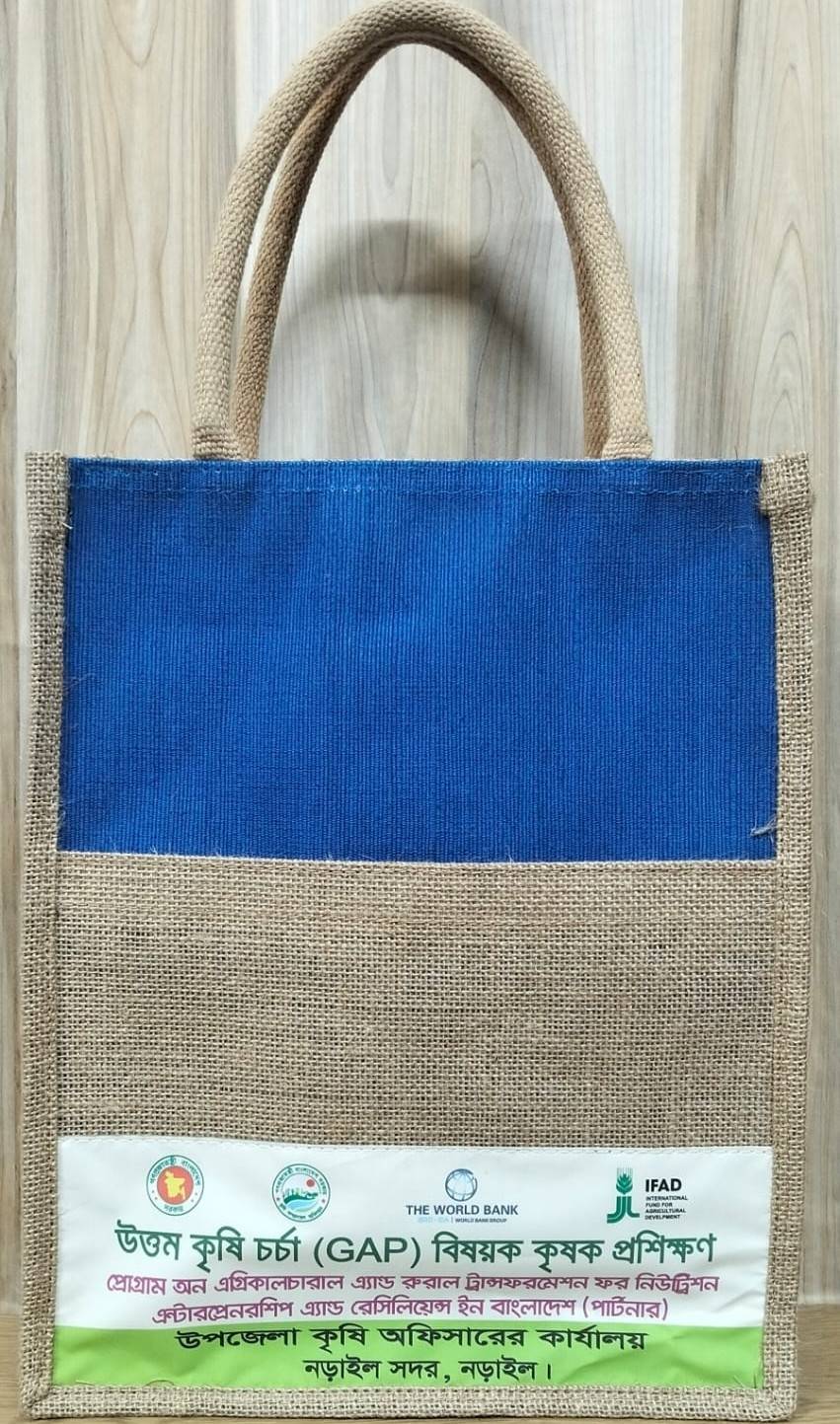 Jute Handle Bag With Belco Pocket and Zipper - J020A21306BBr